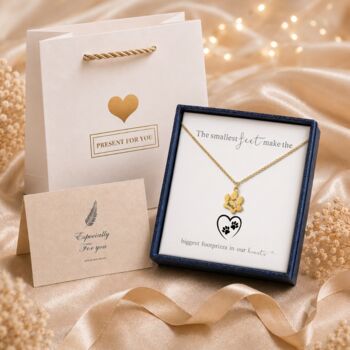 Dog Paw Print Designed Necklace Personalise Engraved Name, 4 of 9