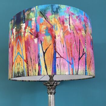 Artist Handmade Lampshade Abstract Forest, 5 of 7