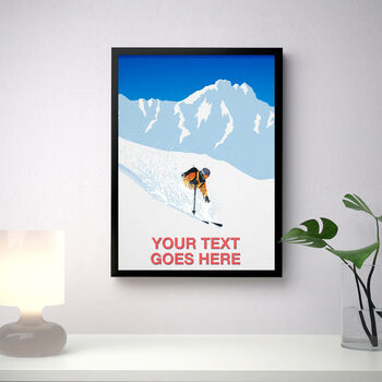 Personalised Powder Skier Poster, 2 of 7