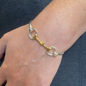 Gold Vermeil Equestrian Bangle Bracelet, 5 of 10