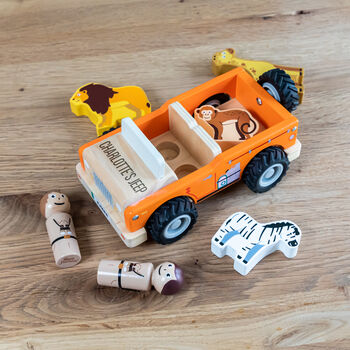 Personalised Safari Jeep And Jungle Animals Play Set, 5 of 5