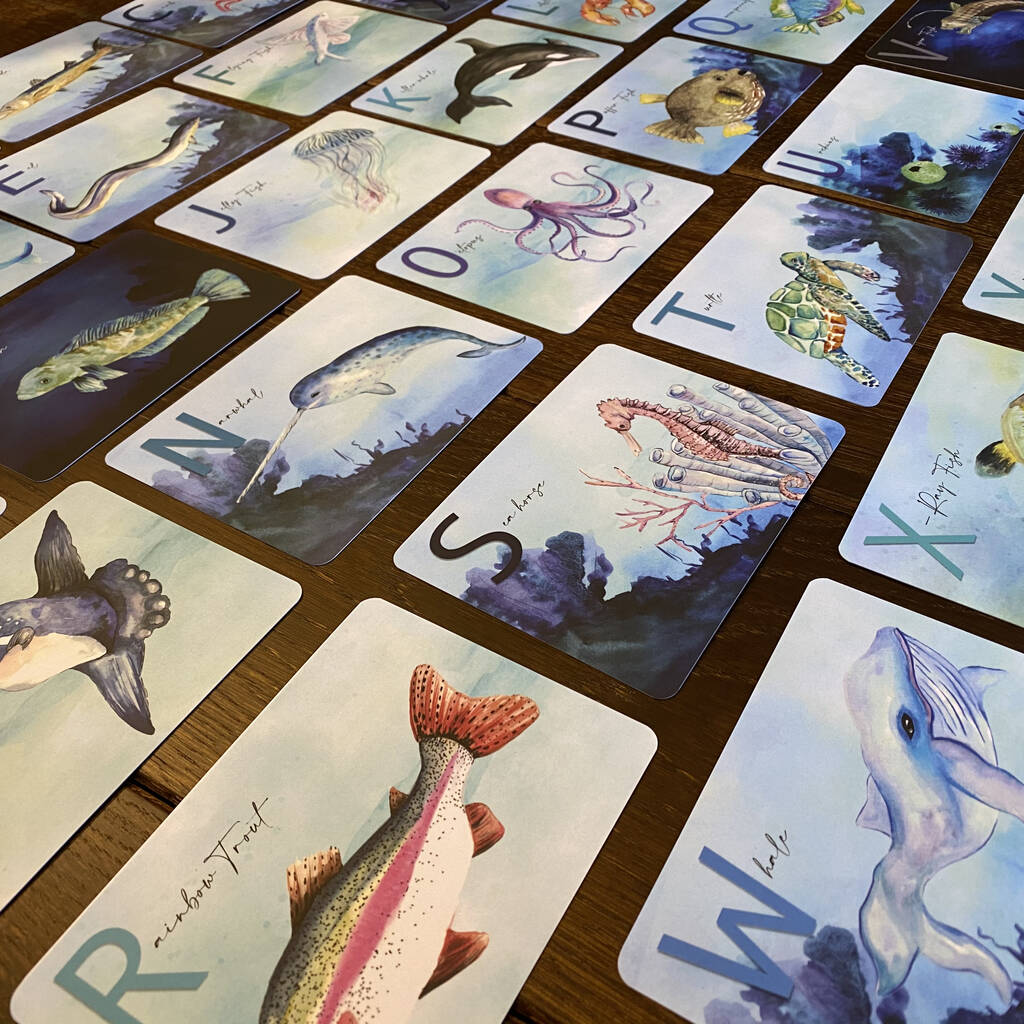 Underwater Children's Alphabet Flash Cards, 1 of 5