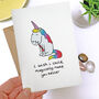 Unicorn Get Well Soon Card, thumbnail 2 of 3