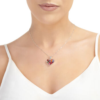 Sterling Silver Real Flower Heart Pendant Necklace, 11 of 12