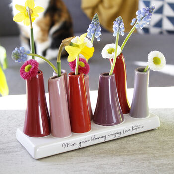 Personalised Blooming Amazing Mum Multi Stem Vase, 4 of 12