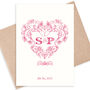 Personalised Heart Strings, Wedding Card, Frameable, thumbnail 1 of 9