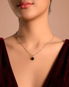 Aurora Rhombus Obsidian Necklace, 11 of 11