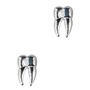 Sterling Silver Tooth Stud Earrings, thumbnail 4 of 6