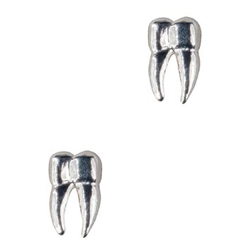 Sterling Silver Tooth Stud Earrings, 4 of 6