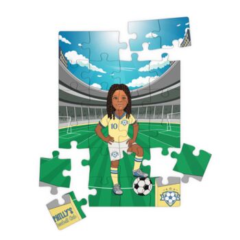 Girl's Football Themed Puzzle | Kids Wooden Jigsaw, 4 of 5