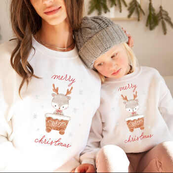 Merry Christmas Jumper Sweatshirt For Adult Child, 4 of 6
