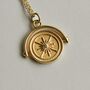 Personalised Spinning Compass Necklace Gold Vermeil / Sterling Silver, thumbnail 2 of 5