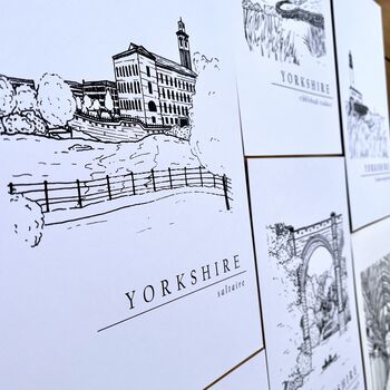 Roseberry Topping Hand Illustrated Yorkshire Print, 8 of 9