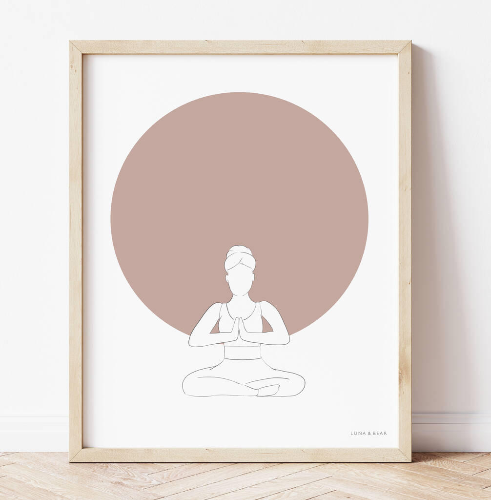 Namaste Yoga Printed Wall Art By Luna & Bear