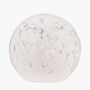 Speckled White Glass Spherical Table Lamp, thumbnail 3 of 6