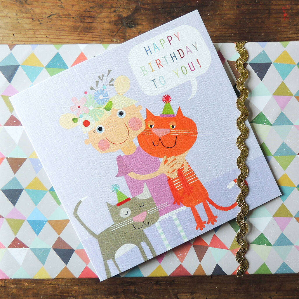 Happy Birthday Kittens Card By Kali Stileman Publishing