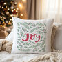 'Joy” Christmas Cushion, thumbnail 2 of 5