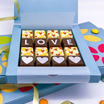 Personalised Message Love And Hearts Chocolates, 2 of 6