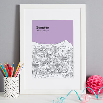 Personalised Swansea Print, 2 of 11