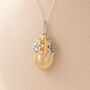 Personalised Sterling Silver And Gold Acorn Pendant Necklace With Leaf, thumbnail 1 of 10