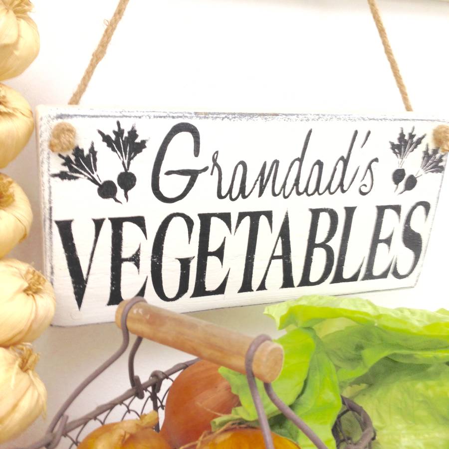personalised vegetable garden sign by potting shed designs