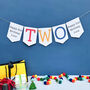 Personalised Two Birthday Banner : 2nd Birthday Party Decoration, thumbnail 1 of 8