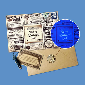 Magical Greeting Card For Dad Father's Day Wizard Hero, 2 of 7