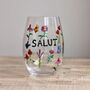 Hand Painted Botanical Salut Stemless Glass, thumbnail 2 of 5