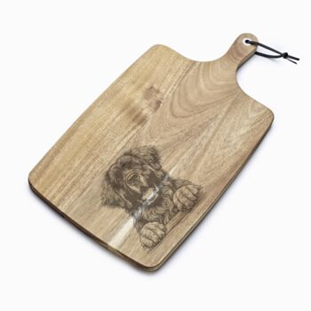 Personalised Leonberger Engraved Acacia Serving Board, 2 of 10