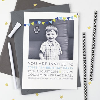 Personalised Photo Birthday Party Invitations, 2 of 5