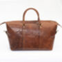 Luxury Soft Hide Leather Travel Holdall Bag, thumbnail 5 of 11