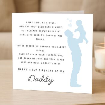 First Birthday As My Daddy Card, 2 of 7
