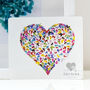Multicoloured Butterfly Heart Sticker, thumbnail 1 of 6