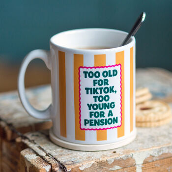 'Too Old For Tik Tok' Funny Mug Gift, 3 of 3