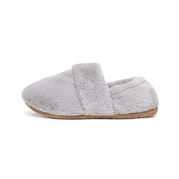 Snug Toes Grey Women's Heated Slippers With Heatpads, 3 of 5