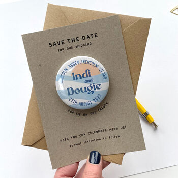 Save The Date Beach Waves And Sun Wedding Magnet, 7 of 7
