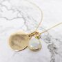 18k Gold Vermeil Plated Personalised Moonstone Necklace, thumbnail 3 of 6