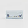 Swallow Embroidered Large Blue Purse, thumbnail 1 of 8