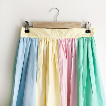 Pastel Cotton Midi Skirt, 3 of 6