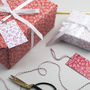 Handrawn Hearts Valentines Wrapping Paper, thumbnail 2 of 8