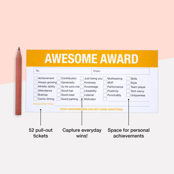 Little Ticket Book Of Awesome | Fun Recognition Cards, 3 of 7