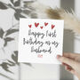 Happy First Birthday As My Husband Card, thumbnail 1 of 3