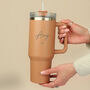 Personalised Heart Extra Large Travel Cup With Handle, thumbnail 1 of 7