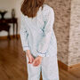 Powder Blue Floral Handmade Pyjamas, thumbnail 4 of 10