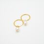 Pearl Hoops In Gold And Sterling Silver, thumbnail 5 of 9