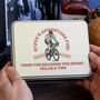 Personalised Bike Whiskey And Hip Flask Gift For Dad, thumbnail 2 of 4