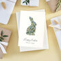 Personalised Liberty Print Easter Bunny Rabbit Card, thumbnail 3 of 4