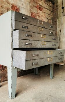 Industrial Plan Chest Of Drawers, 2 of 5
