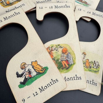 Pooh Bear Wooden Baby Clothing Hanger Dividers New Baby, 4 of 6