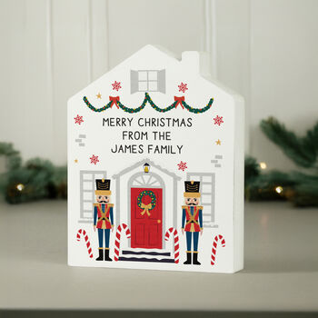 Personalised Nutcracker Christmas House Ornament, 2 of 4